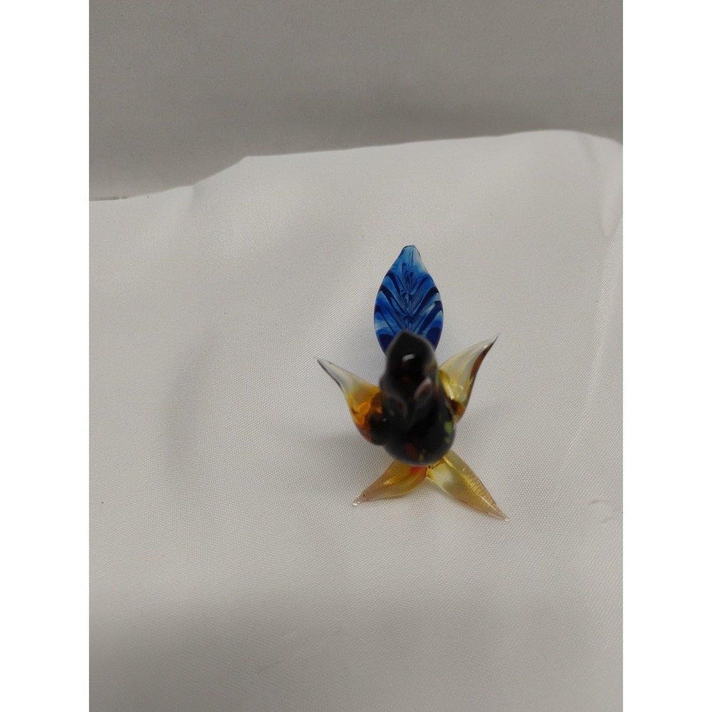 MURANO STYLE HAND BLOWN ART GLASS BIRD FIGURINE VINTAGE - Picture 2 of 7